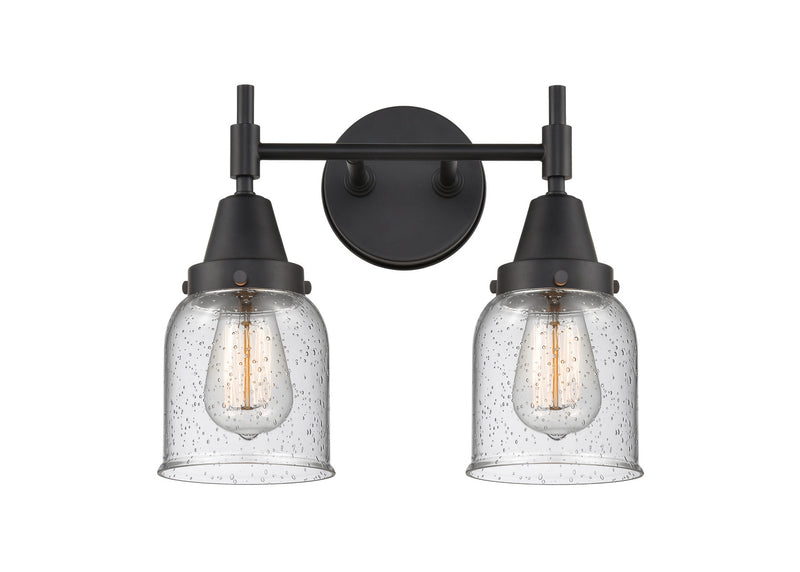 Innovations 447-2W-BK-G54 Two Light Bath Vanity, Matte Black