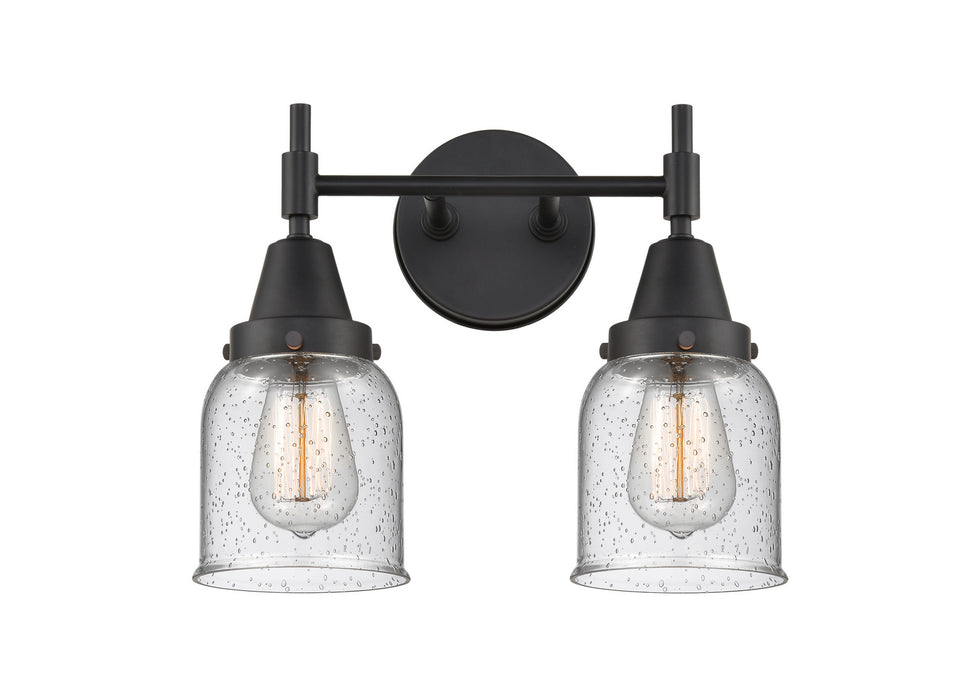 Innovations 447-2W-BK-G54 Two Light Bath Vanity, Matte Black