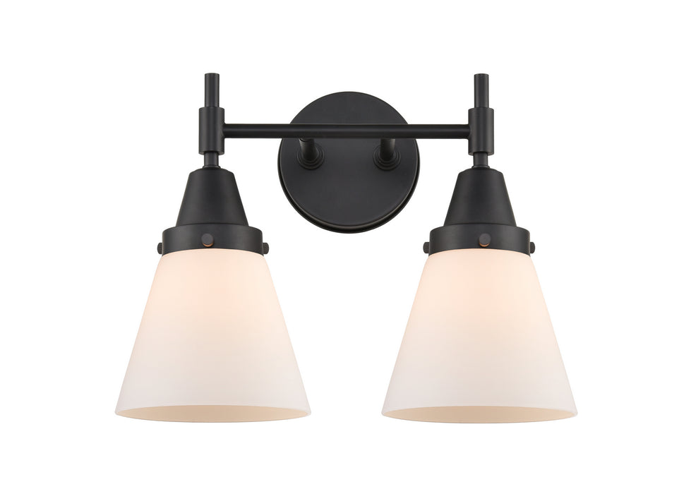 Innovations 447-2W-BK-G61 Two Light Bath Vanity, Matte Black