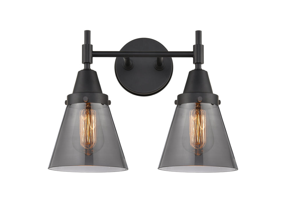 Innovations 447-2W-BK-G63 Two Light Bath Vanity, Matte Black