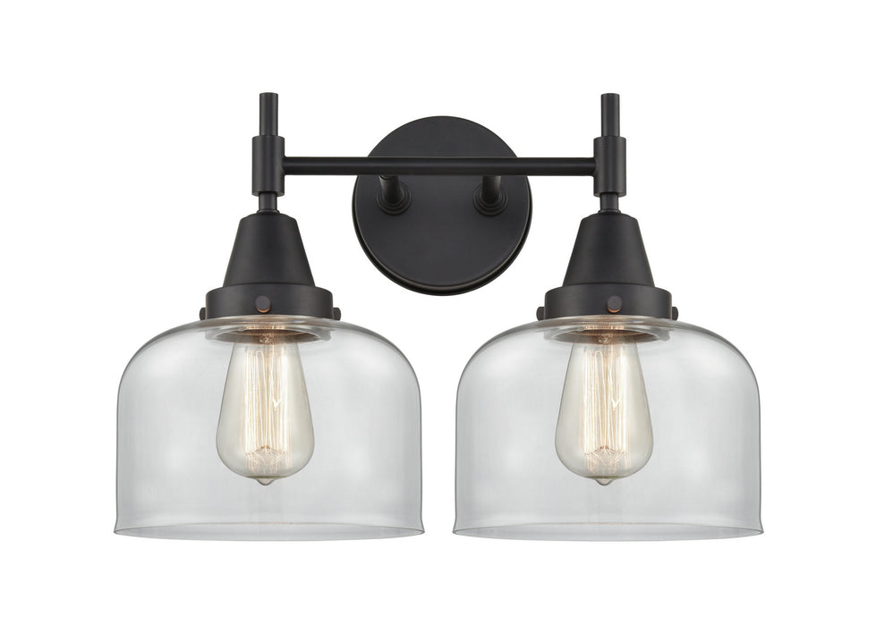 Innovations 447-2W-BK-G72 Two Light Bath Vanity, Matte Black