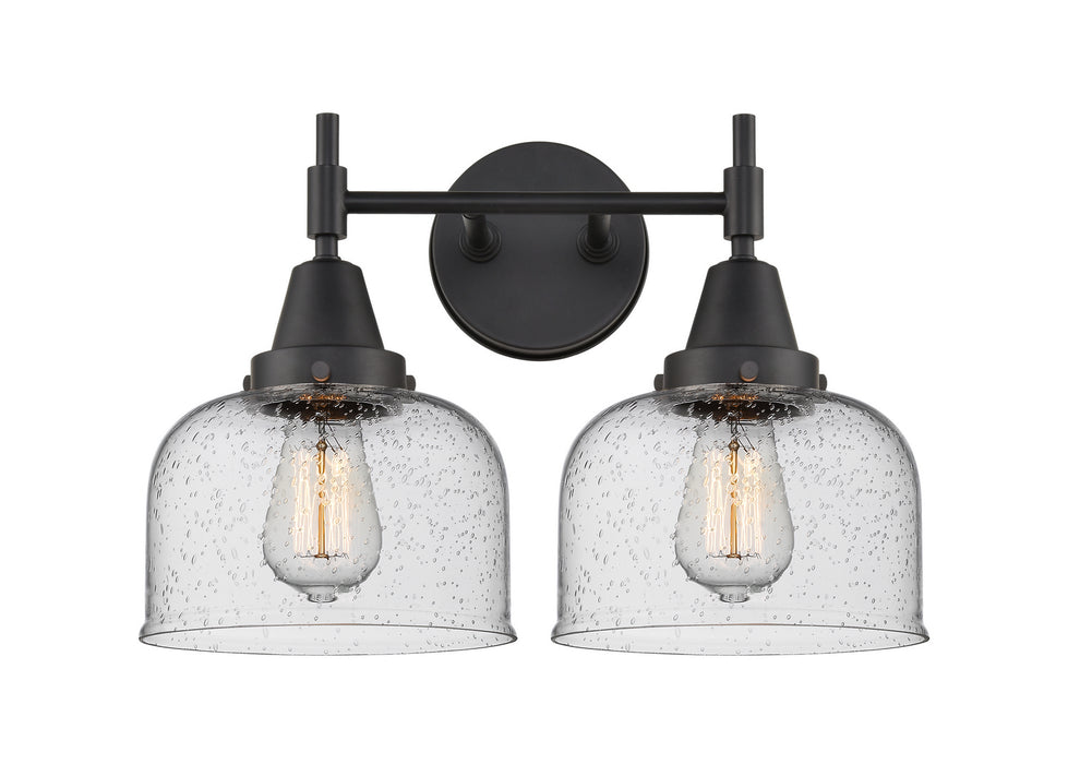 Innovations 447-2W-BK-G74 Two Light Bath Vanity, Matte Black