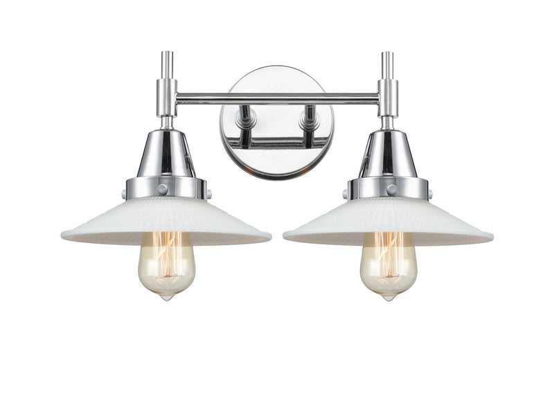 Innovations 447-2W-PC-G1 Two Light Bath Vanity, Polished Chrome