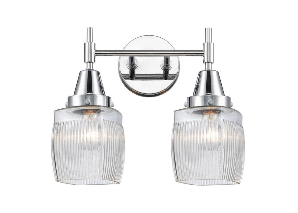 Innovations 447-2W-PC-G302 Two Light Bath Vanity, Polished Chrome