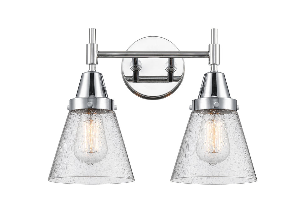 Innovations 447-2W-PC-G64 Two Light Bath Vanity, Polished Chrome