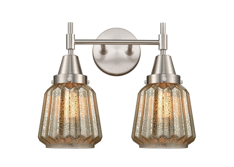 Innovations 447-2W-SN-G146-LED LED Bath Vanity, Satin Nickel