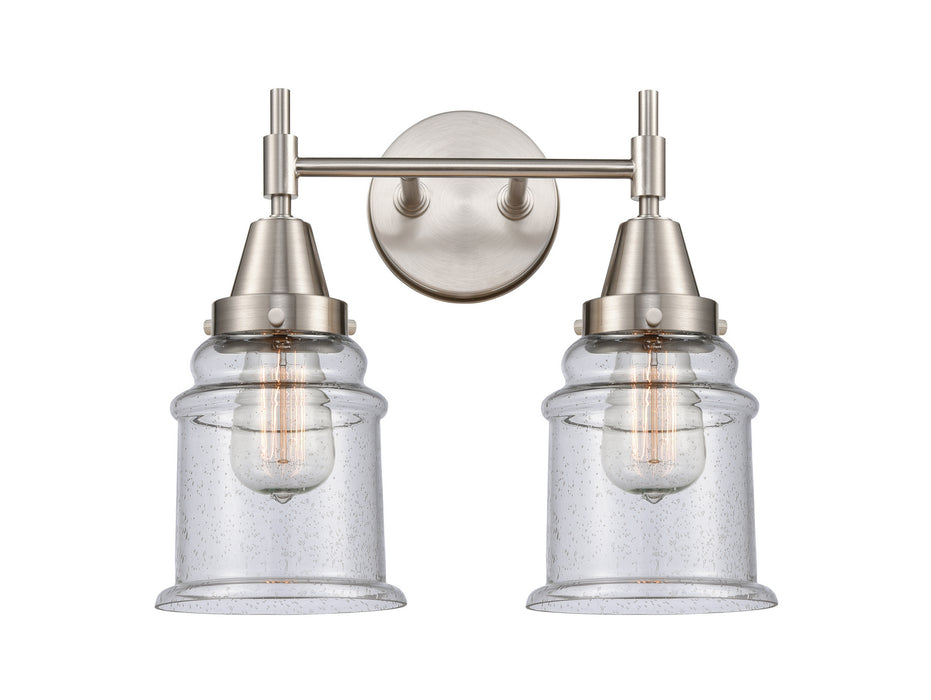 Innovations 447-2W-SN-G184 Two Light Bath Vanity, Satin Nickel