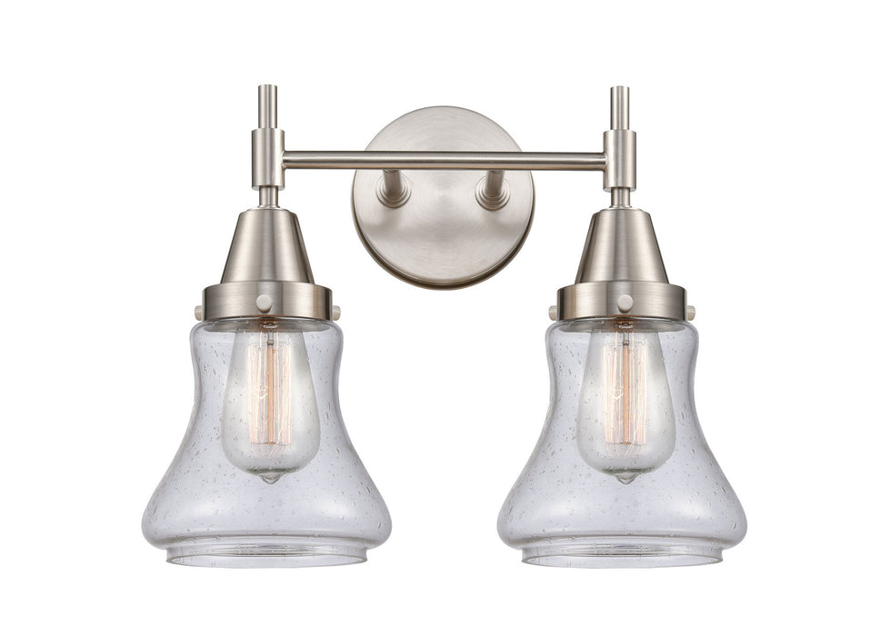 Innovations 447-2W-SN-G194 Two Light Bath Vanity, Satin Nickel