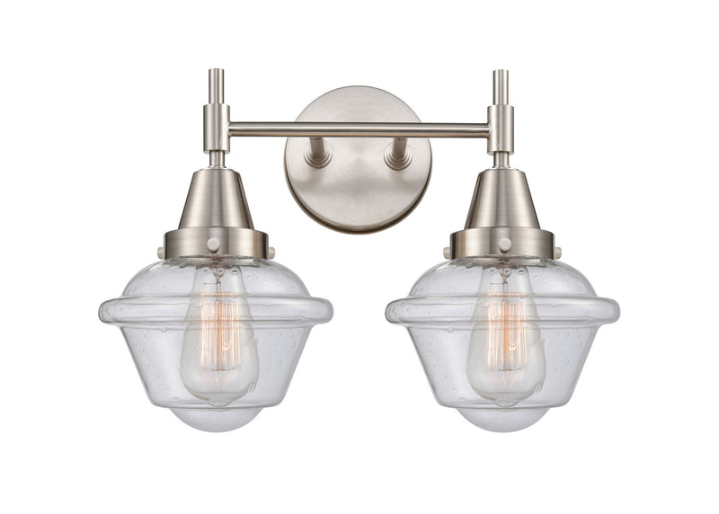 Innovations 447-2W-SN-G534 Two Light Bath Vanity, Satin Nickel