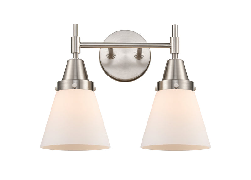Innovations 447-2W-SN-G61 Two Light Bath Vanity, Satin Nickel