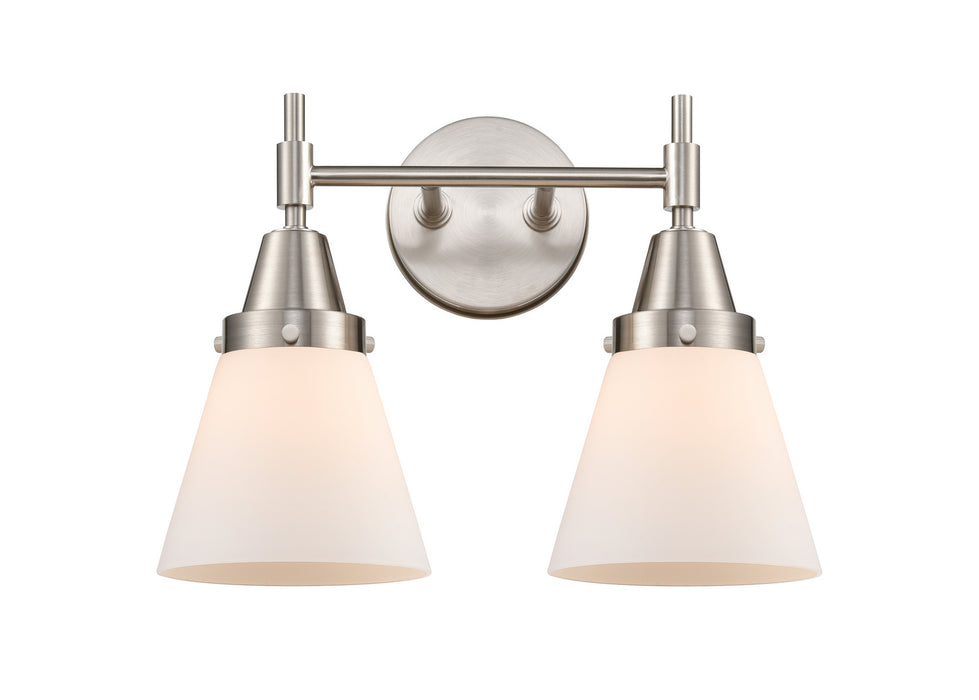 Innovations 447-2W-SN-G61 Two Light Bath Vanity, Satin Nickel