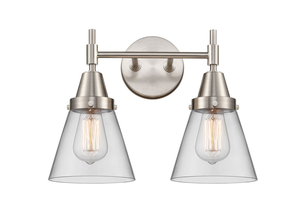 Innovations 447-2W-SN-G62 Two Light Bath Vanity, Satin Nickel
