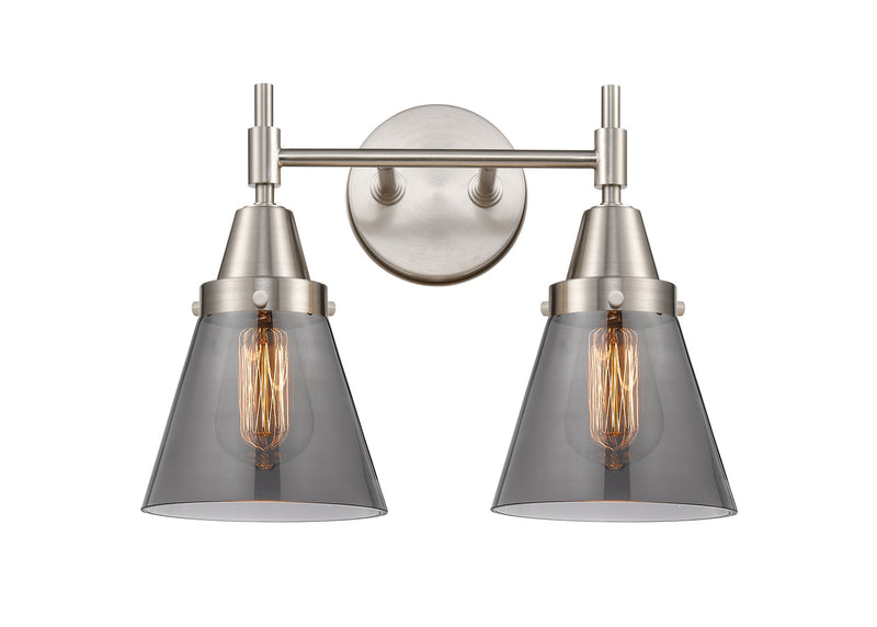 Innovations 447-2W-SN-G63 Two Light Bath Vanity, Satin Nickel