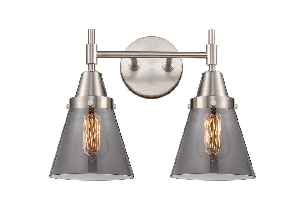 Innovations 447-2W-SN-G63 Two Light Bath Vanity, Satin Nickel
