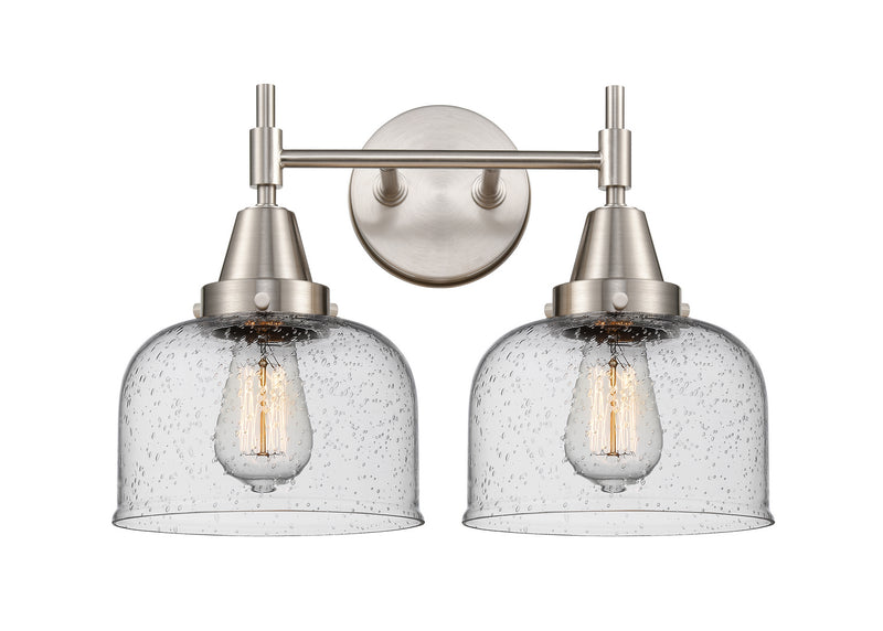 Innovations 447-2W-SN-G74 Two Light Bath Vanity, Satin Nickel