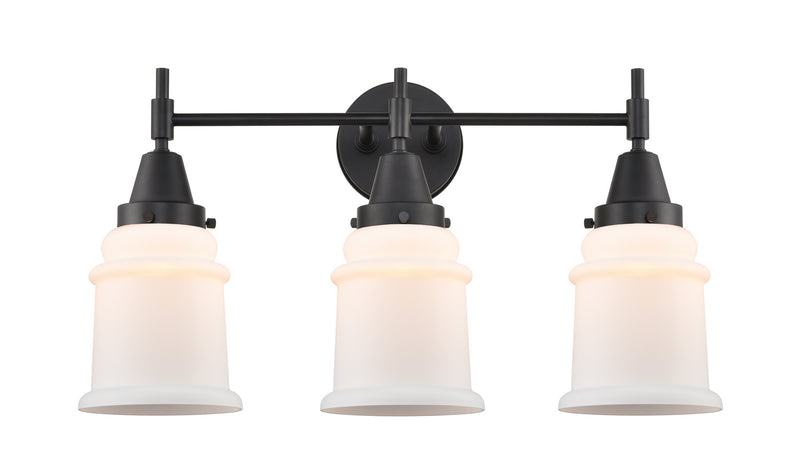 Innovations 447-3W-BK-G181 Three Light Bath Vanity, Matte Black