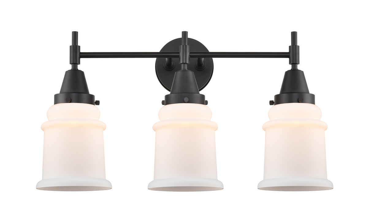 Innovations 447-3W-BK-G181 Three Light Bath Vanity, Matte Black
