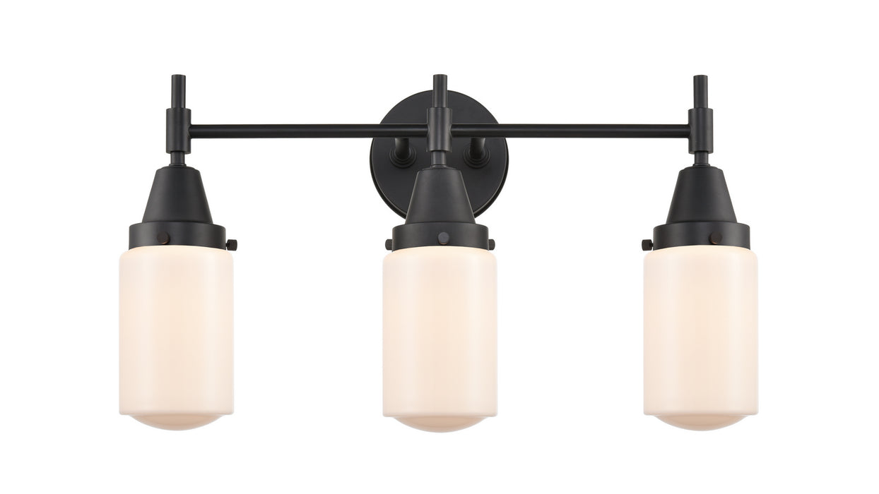 Innovations 447-3W-BK-G311 Three Light Bath Vanity, Matte Black