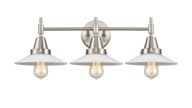 Innovations 447-3W-SN-G1 Three Light Bath Vanity, Satin Nickel