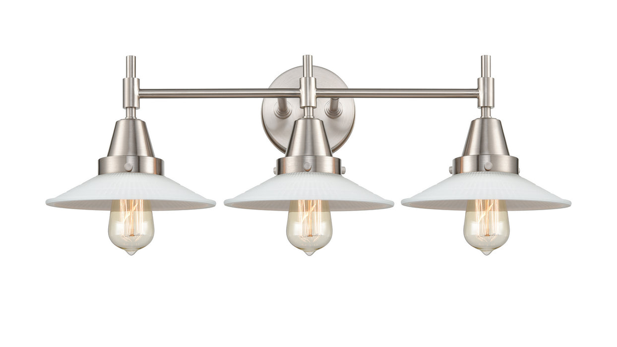 Innovations 447-3W-SN-G1 Three Light Bath Vanity, Satin Nickel