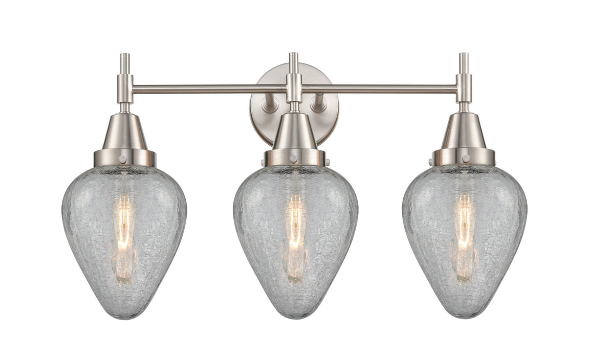 Innovations 447-3W-SN-G165 Three Light Bath Vanity, Satin Nickel