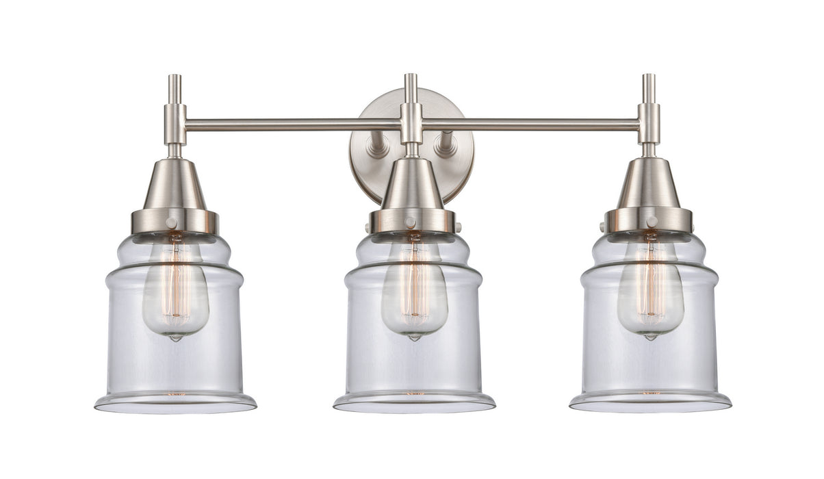 Innovations 447-3W-SN-G182 Three Light Bath Vanity, Satin Nickel
