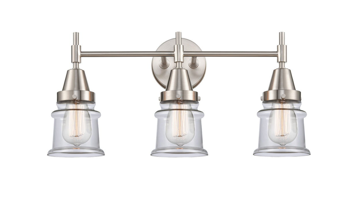 Innovations 447-3W-SN-G182S Three Light Bath Vanity, Satin Nickel