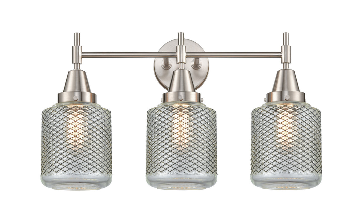 Innovations 447-3W-SN-G262 Three Light Bath Vanity, Satin Nickel