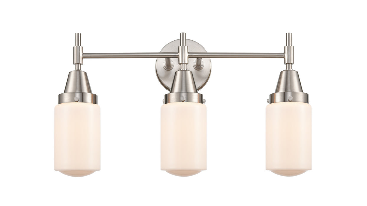 Innovations 447-3W-SN-G311 Three Light Bath Vanity, Satin Nickel