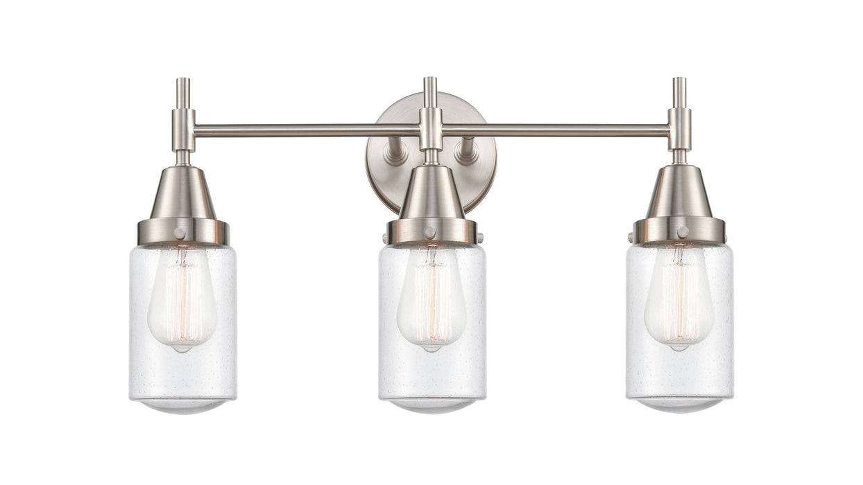 Innovations 447-3W-SN-G314 Three Light Bath Vanity, Satin Nickel