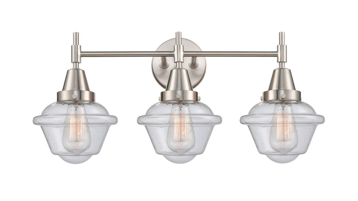 Innovations 447-3W-SN-G534 Three Light Bath Vanity, Satin Nickel
