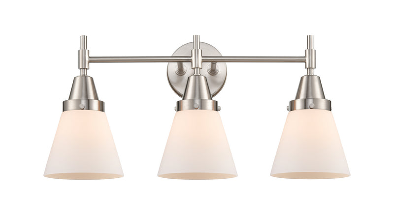 Innovations 447-3W-SN-G61 Three Light Bath Vanity, Satin Nickel