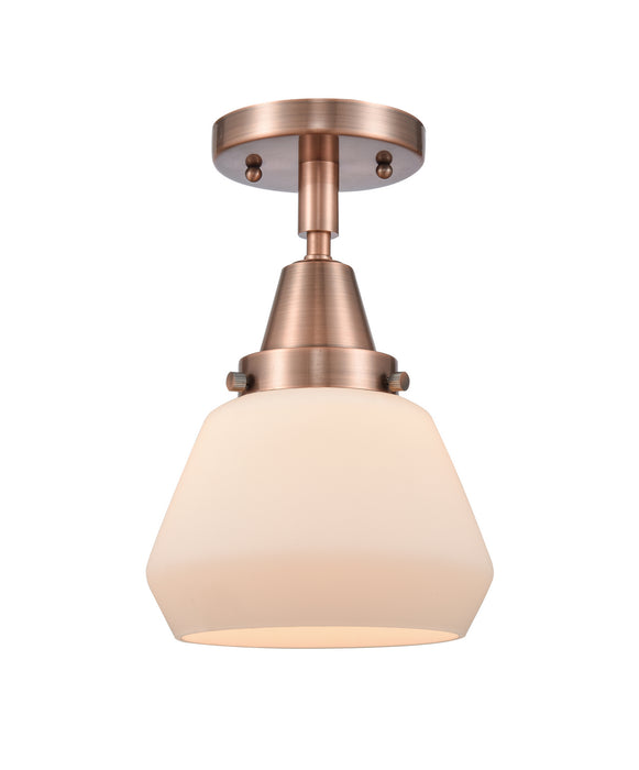 Innovations 447-1C-AC-G171-LED LED Flush Mount, Antique Copper