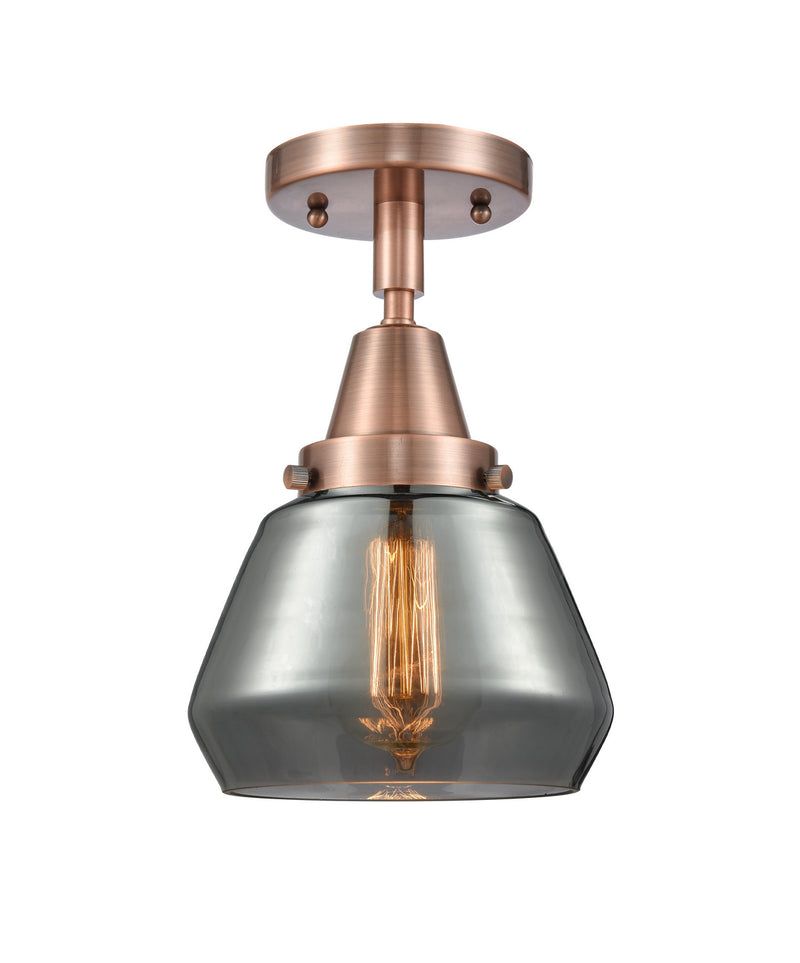 Innovations 447-1C-AC-G173-LED LED Flush Mount, Antique Copper