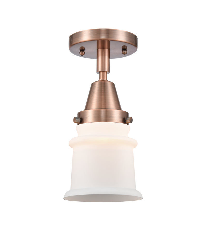 Innovations 447-1C-AC-G181S One Light Flush Mount, Antique Copper
