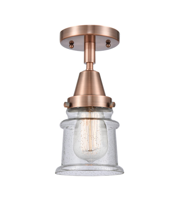 Innovations 447-1C-AC-G184S-LED LED Flush Mount, Antique Copper
