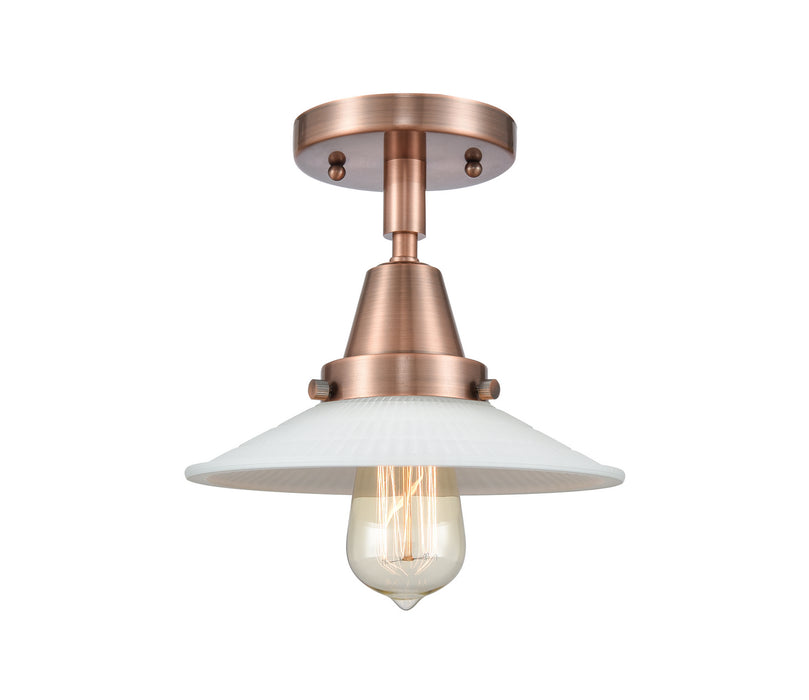 Innovations 447-1C-AC-G1-LED LED Flush Mount, Antique Copper