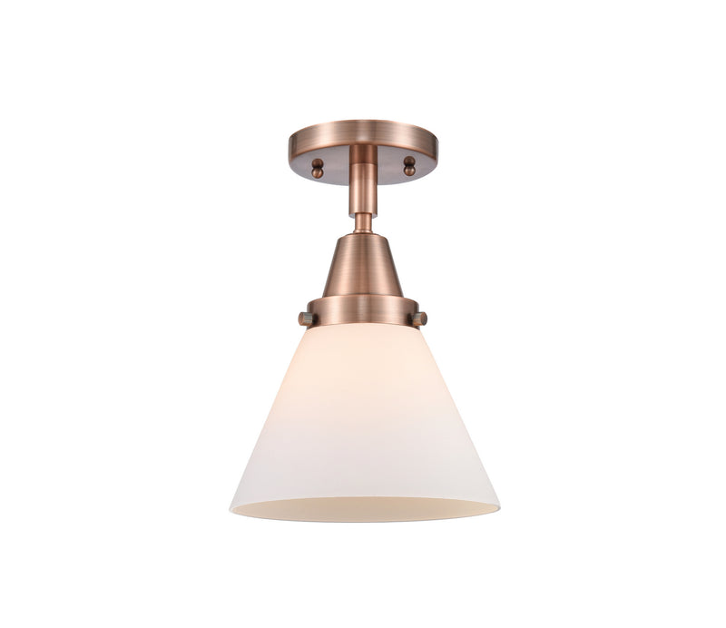 Innovations 447-1C-AC-G41 One Light Flush Mount, Antique Copper