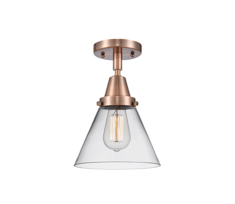 Innovations 447-1C-AC-G42-LED LED Flush Mount, Antique Copper