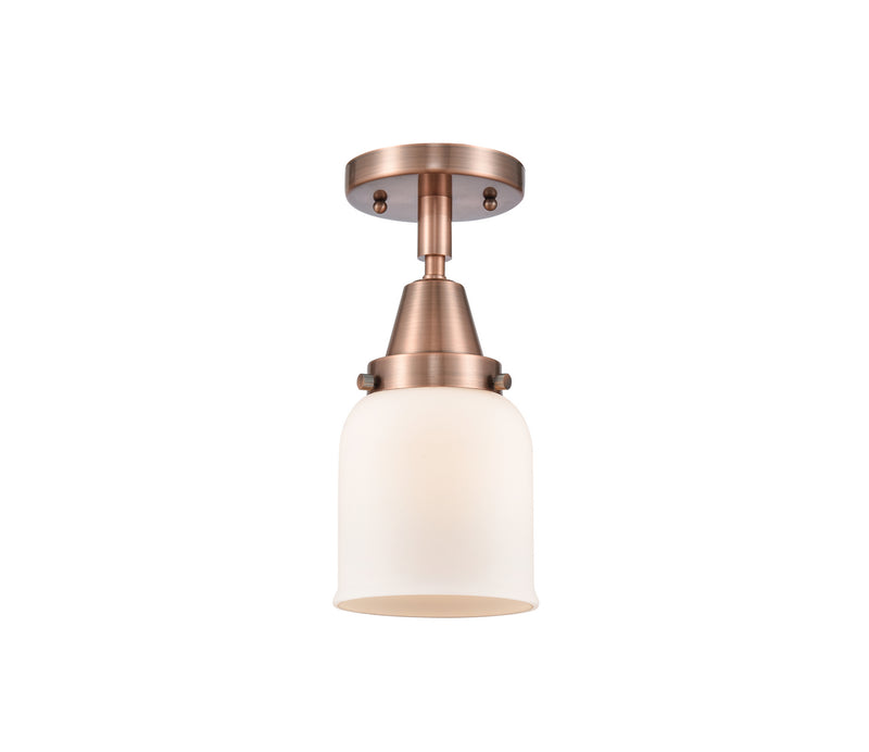 Innovations 447-1C-AC-G51 One Light Flush Mount, Antique Copper