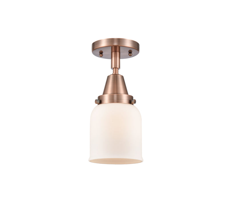 Innovations 447-1C-AC-G51 One Light Flush Mount, Antique Copper