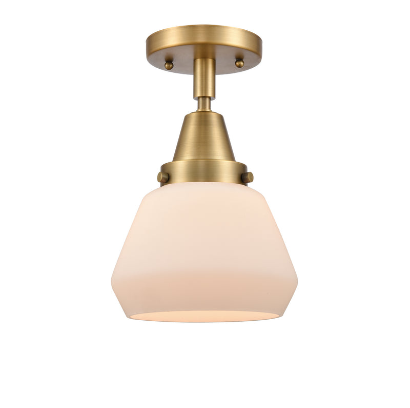 Innovations 447-1C-BB-G171 One Light Flush Mount, Brushed Brass