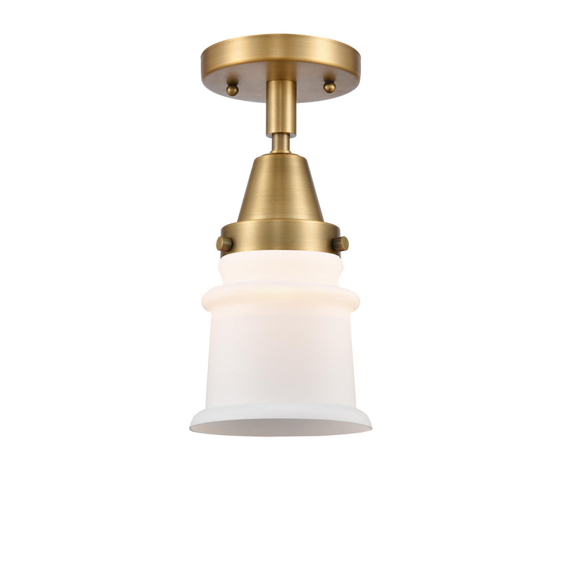 Innovations 447-1C-BB-G181S One Light Flush Mount, Brushed Brass