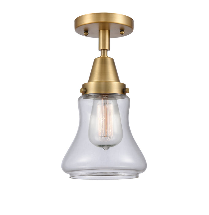 Innovations 447-1C-BB-G192 One Light Flush Mount, Brushed Brass