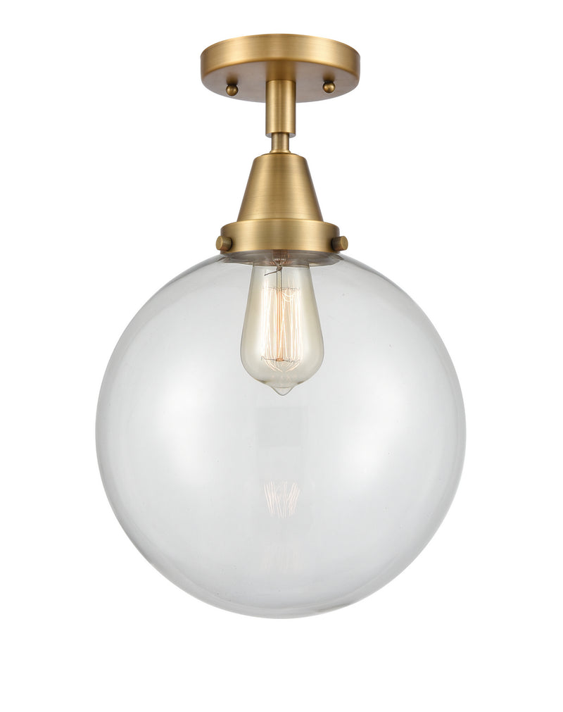 Innovations 447-1C-BB-G202-10-LED LED Flush Mount, Brushed Brass