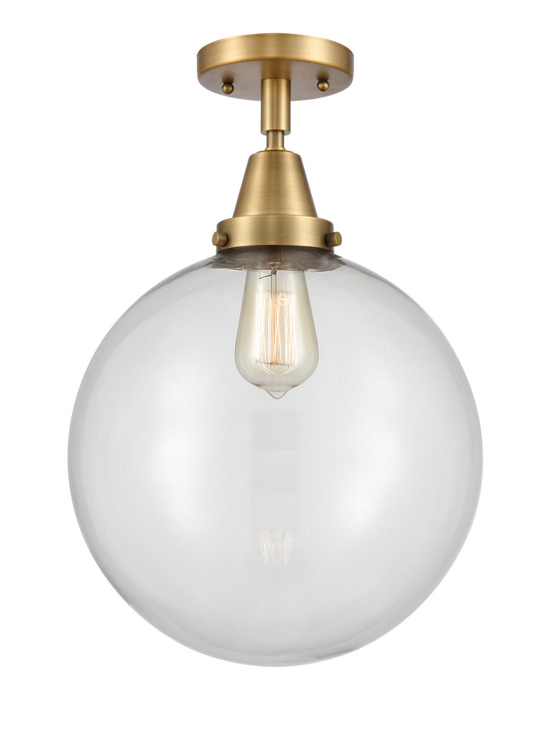 Innovations 447-1C-BB-G202-12-LED LED Flush Mount, Brushed Brass