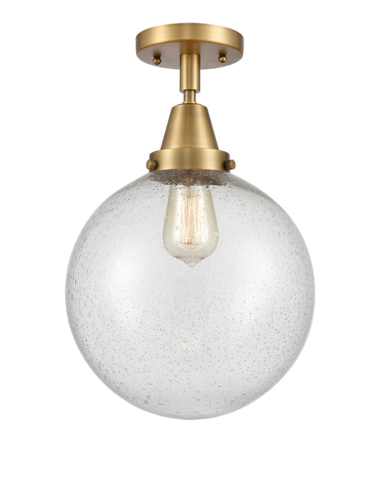 Innovations 447-1C-BB-G204-10-LED LED Flush Mount, Brushed Brass