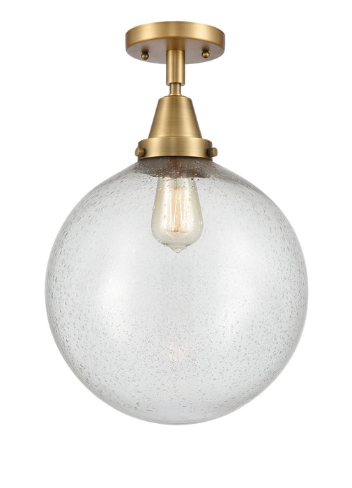 Innovations 447-1C-BB-G204-12 One Light Flush Mount, Brushed Brass