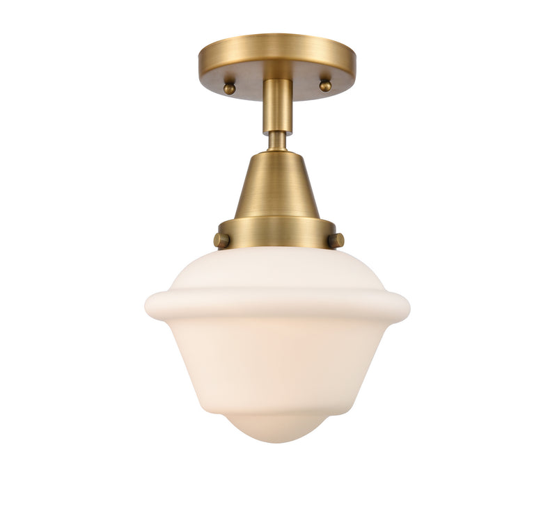 Innovations 447-1C-BB-G531 One Light Flush Mount, Brushed Brass
