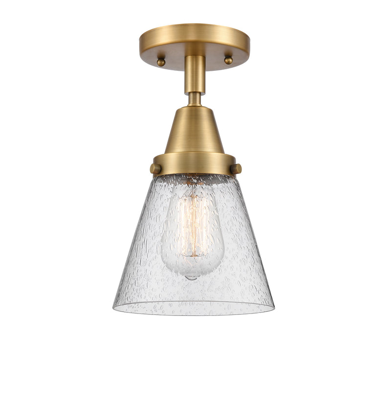 Innovations 447-1C-BB-G64-LED LED Flush Mount, Brushed Brass